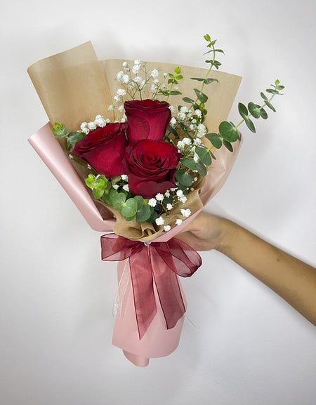 I Love You I 3 Passion Red Rose Bouquet