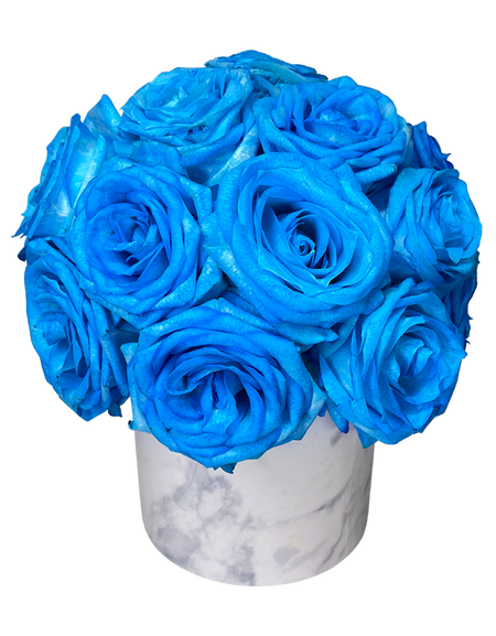 Fantasy Blue Rose in Elegant Bloom Box