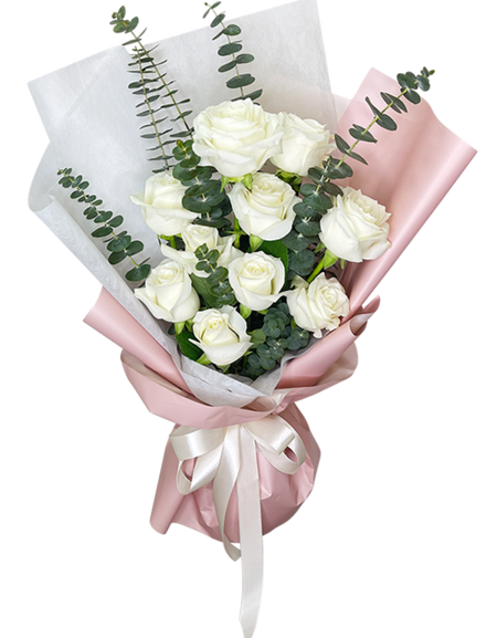 Delicate White Rose Bouquet