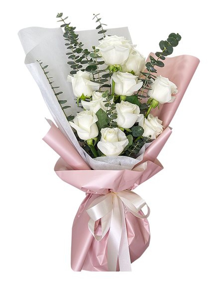 Delicate White Rose Bouquet