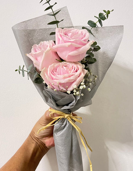 I Love You I 3 Soft Pink Rose Bouquet