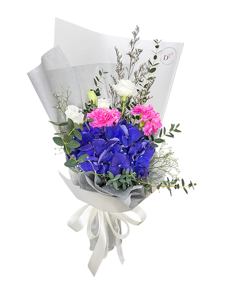 Indigo Blue Hydrangea Bouquet