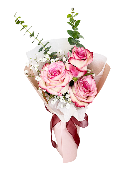 I Love You I 3 Ombre Red Rose Bouquet