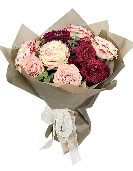 Luxurious Burgundy Mixed Rose Bouquet