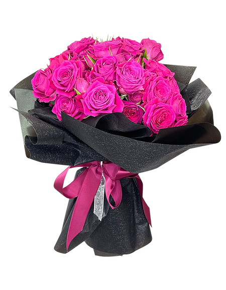 Deeply Yours Fuchsia Pink Spray Rose Bouquet