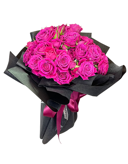 Deeply Yours Fuchsia Pink Spray Rose Bouquet