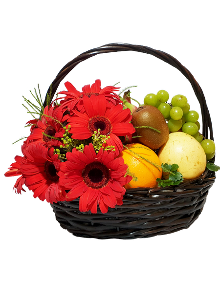 Crimson Cheer Delight Fruit Basket