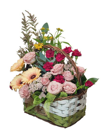 Gerberas and Roses in a Basket