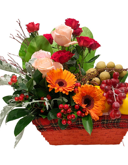 Radiant Warmth Floral Fruit Basket