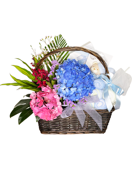 Joyful Blessings Baby’s Floral Basket & Hapers