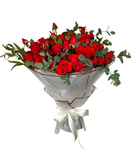 99 Miniature Red Roses I Love Forever Contemporary Style