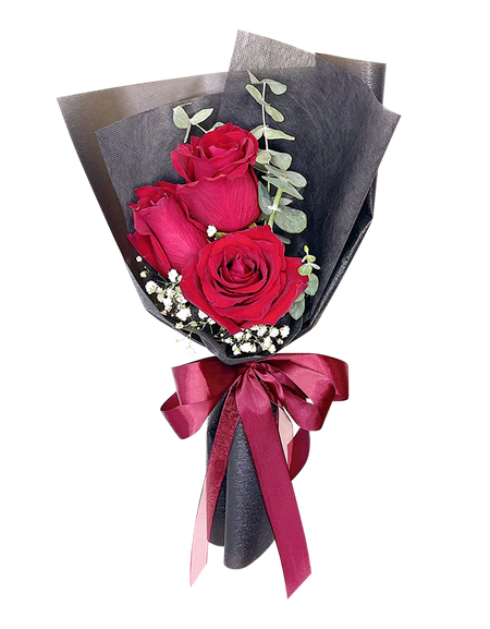 I Love You I 3 Gorgeous Red Rose Bouquet