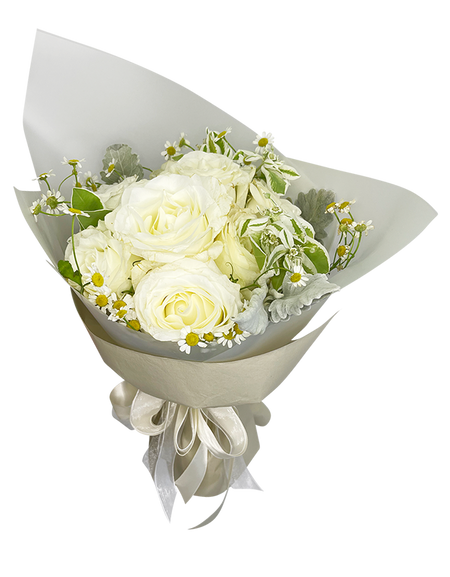Dainty White Rose Bouquet