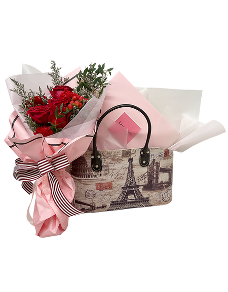 Red Rose Carnation Bouquet