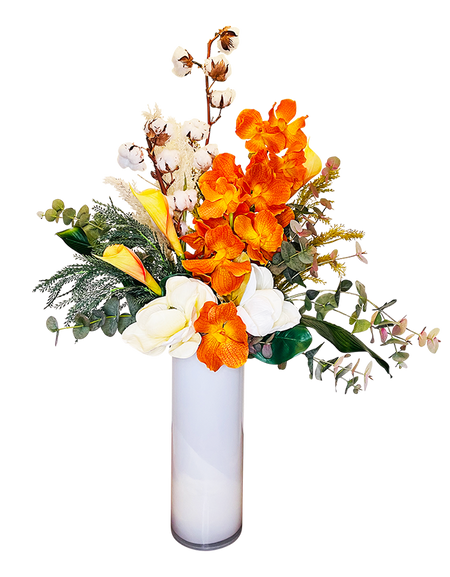 Orange Vanda Botanica (Artificial Flowers)