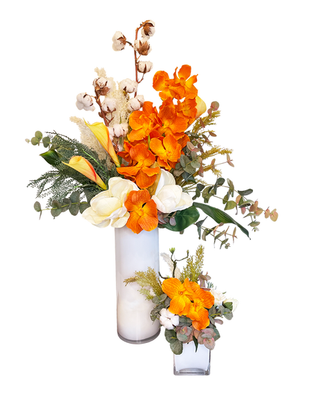 Orange Vanda Botanica (Artificial Flowers)