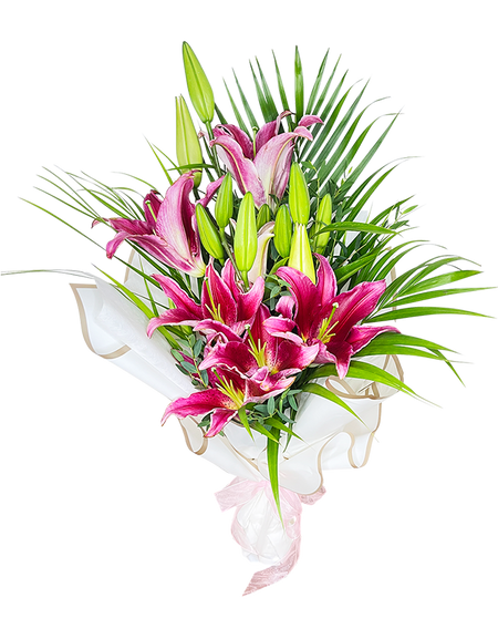 Deep Purple Lily Bouquet