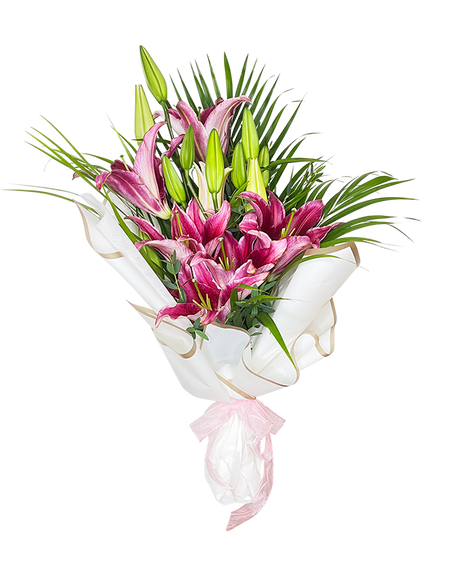 Deep Purple Lily Bouquet