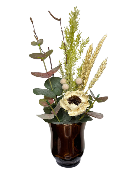 Golden Rustic Splendour Glass Vase