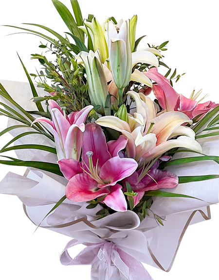 2Tone Stargazer Pink Lily Bouquet