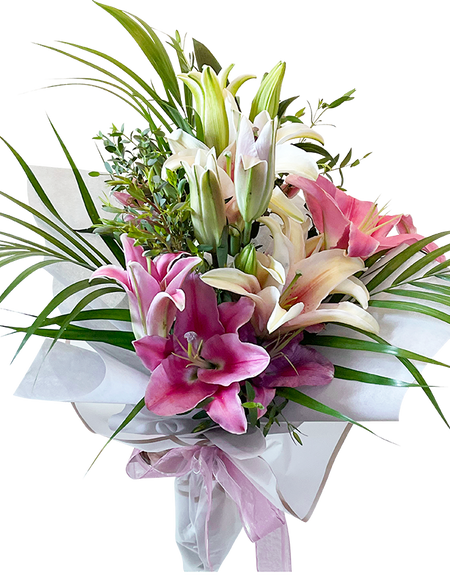 2Tone Stargazer Pink Lily Bouquet