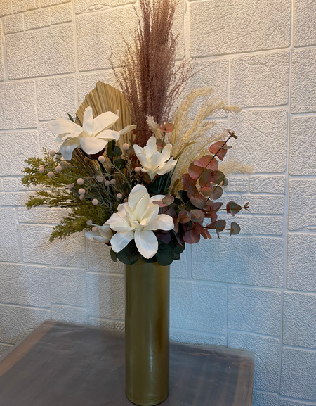 Golden Rustic Splendour Tall Concierge Display I Terra Cotta Gold