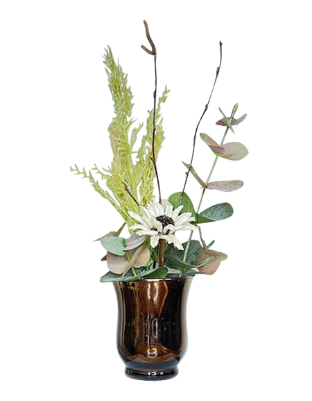 Golden Rustic Splendour Glass Vase