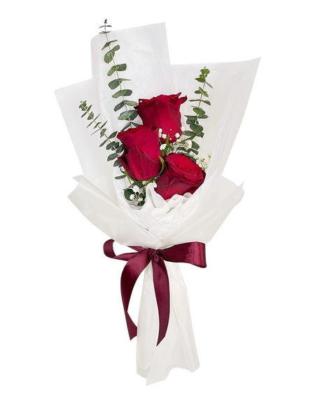 I Love You I 3 Stunning Red Rose Bouquet
