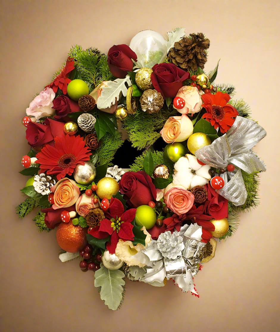 Christmas Wreath ( Fresh Flowers )