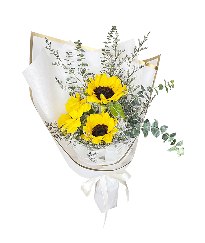 Golden Sunflower Trio Bouquet