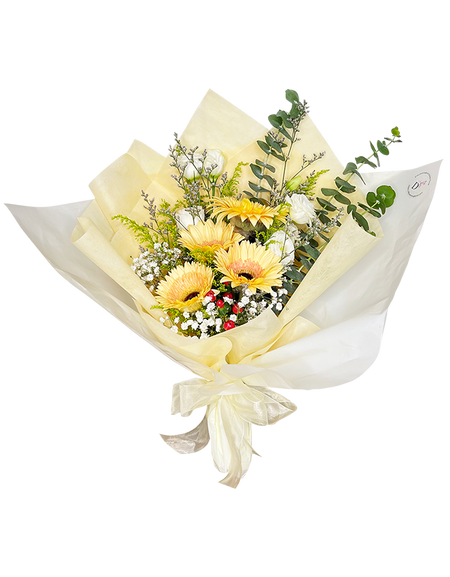Pastel Yellow Gerbera Bouquet
