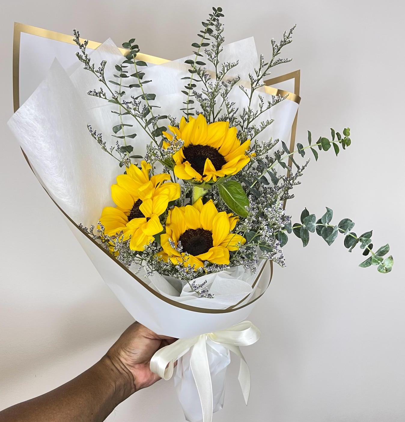 Golden Sunflower Trio Bouquet
