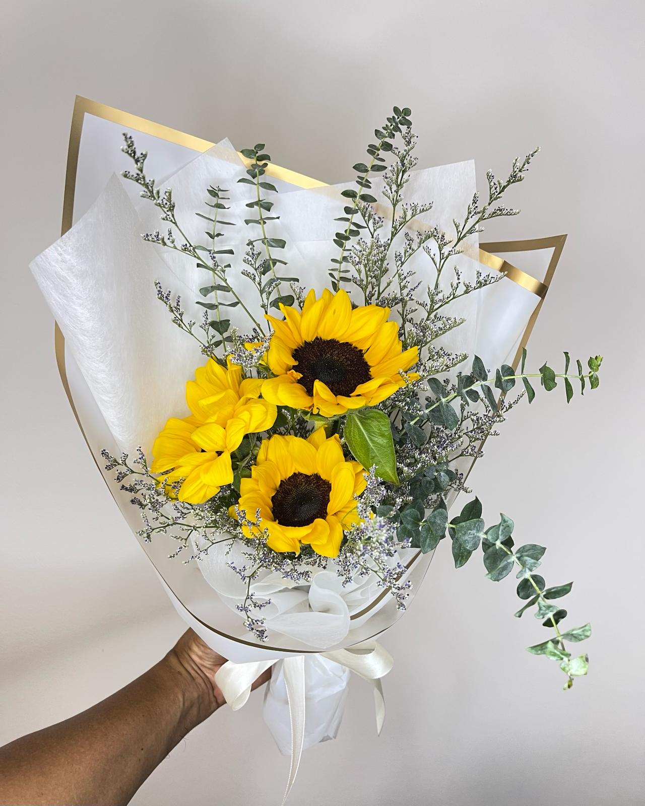 Golden Sunflower Trio Bouquet