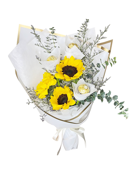 Golden Sunflower Trio Bouquet