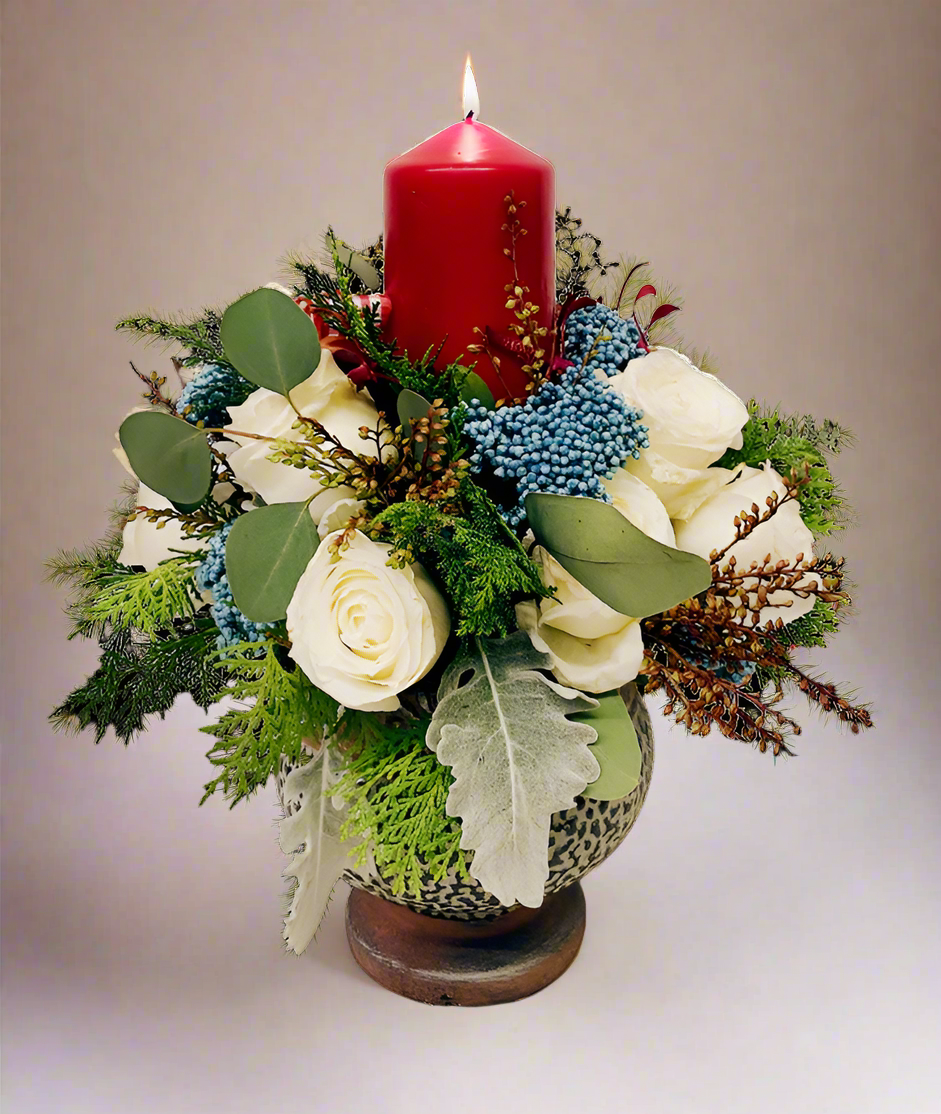 Seasonal Elegance Rose and Candle