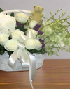 White Bloom Basket