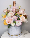 Festive Pastel Bloom Box with Bottega Rose Gold Pinot