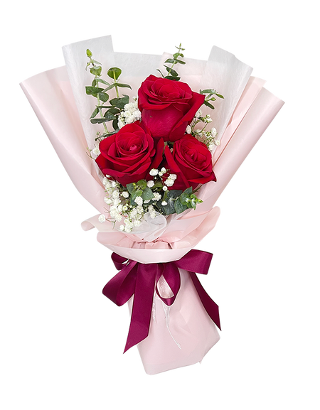 I Love You I 3 Red Rose Classic Bouquet