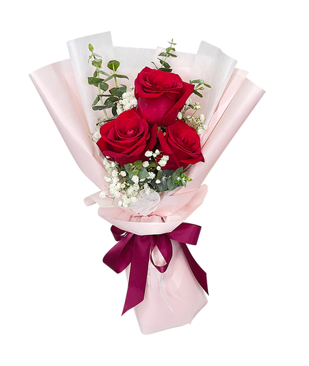 I Love You I 3 Red Rose Classic Bouquet