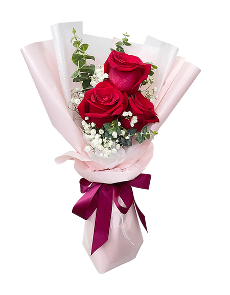 I Love You I 3 Red Rose Classic Bouquet