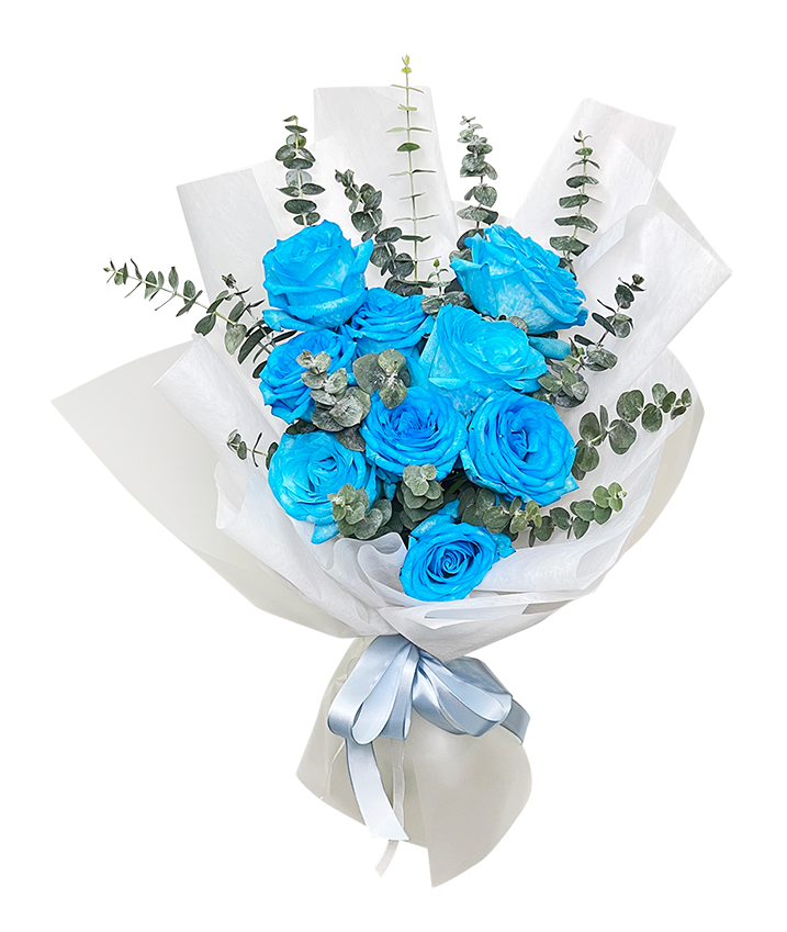 Fantasy 9 Blue Rose Bouquet