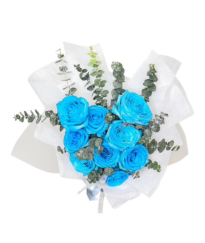 Fantasy 9 Blue Rose Bouquet