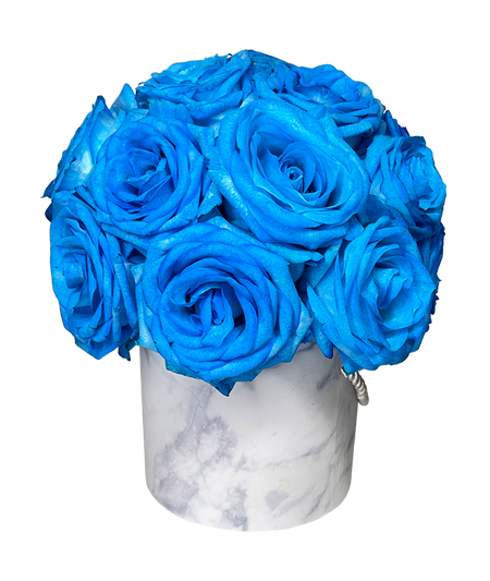 Fantasy Blue Rose in Elegant Bloom Box