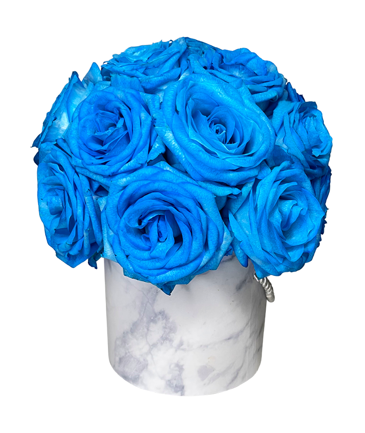 Fantasy Blue Rose in Elegant Bloom Box