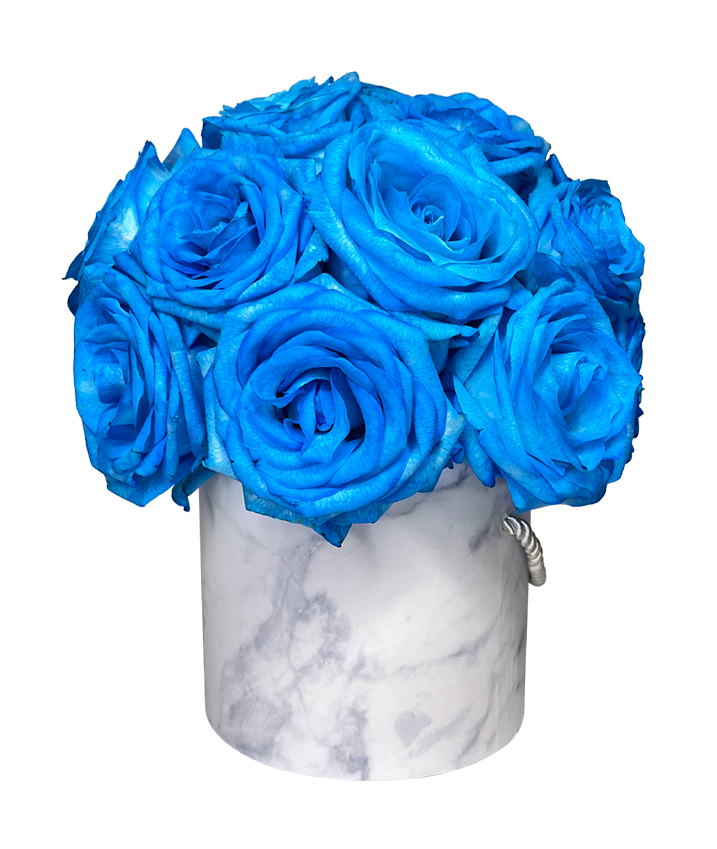Fantasy Blue Rose in Elegant Bloom Box