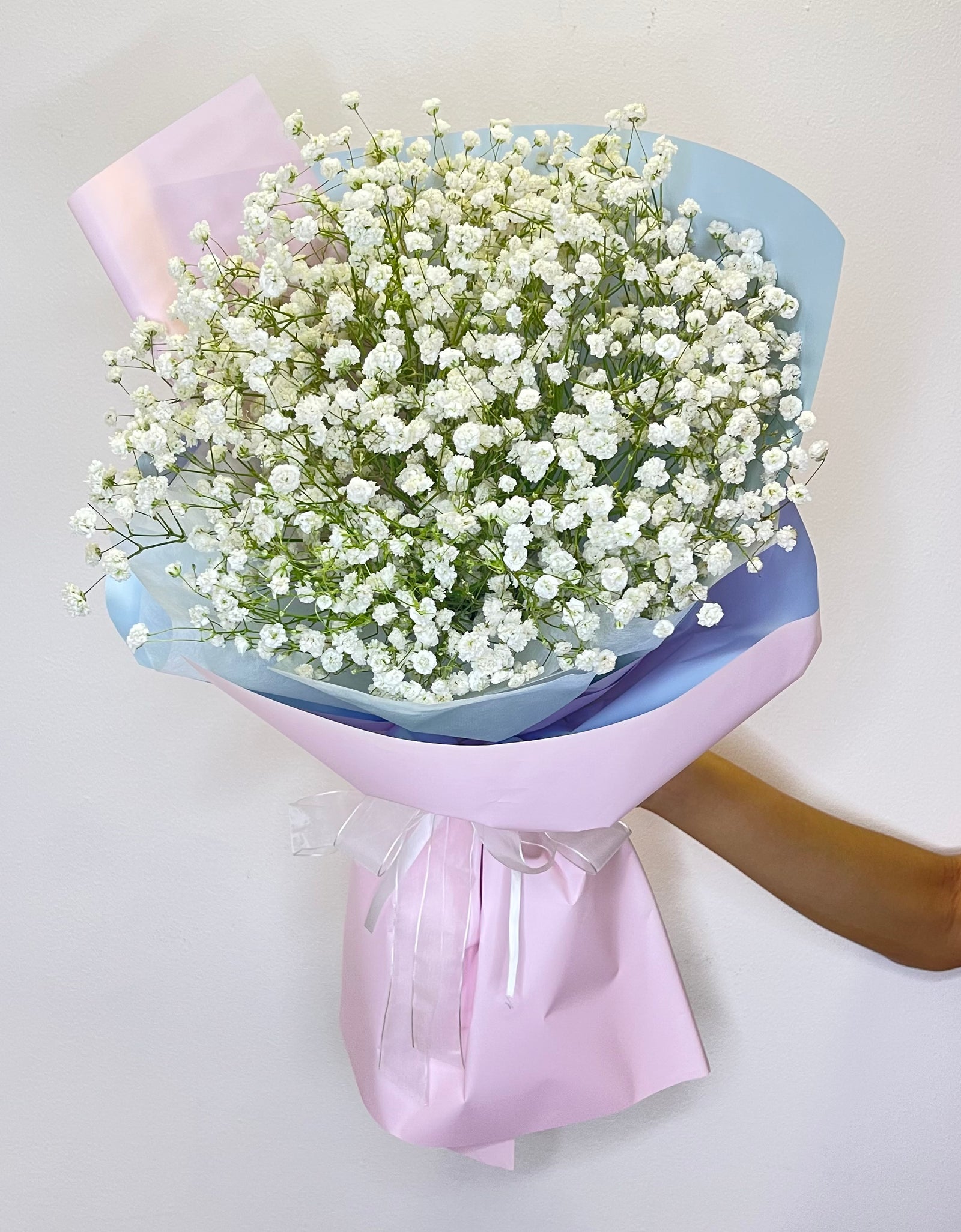 Baby's Breath Bouquet 2Tone Pink Wrapper