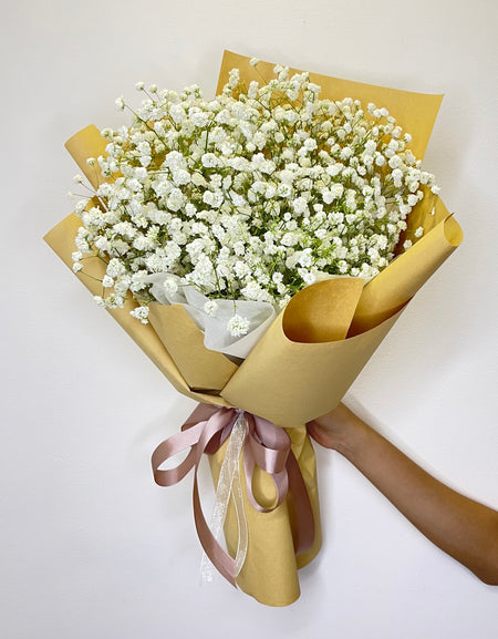 Baby's Breath Bouquet in Natural Wrapper
