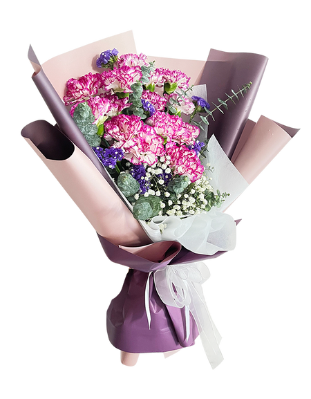 2Tone Purple Carnations Bouquet