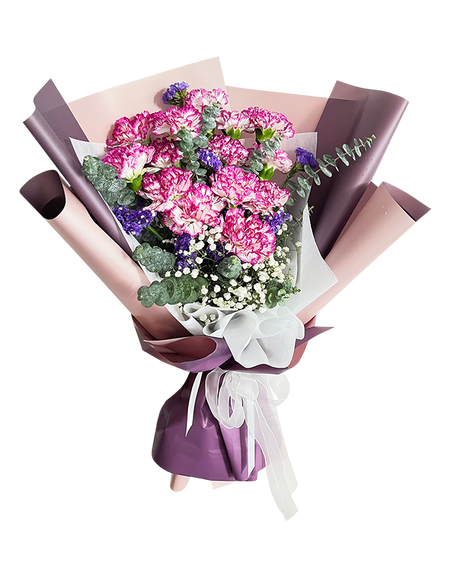 2Tone Purple Carnations Bouquet