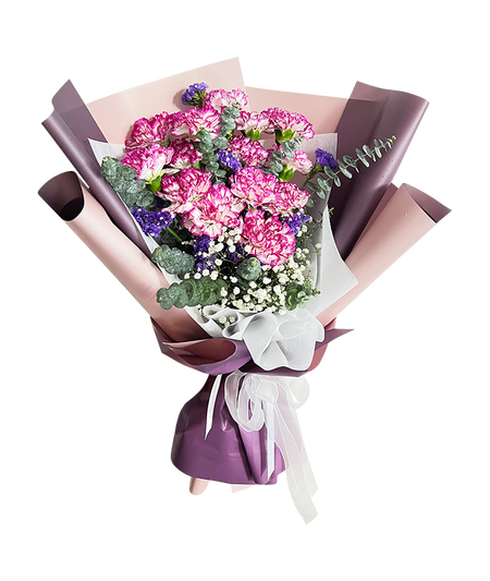 2Tone Purple Carnations Bouquet